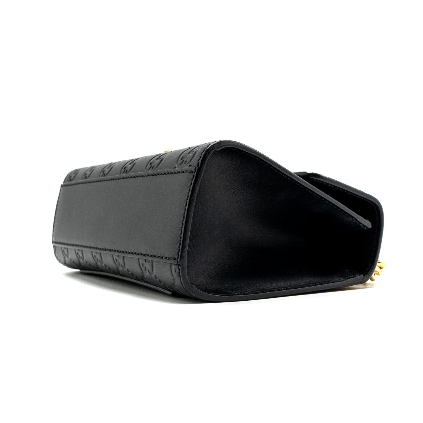 Gucci padlock chain bag calfskin black GHW
