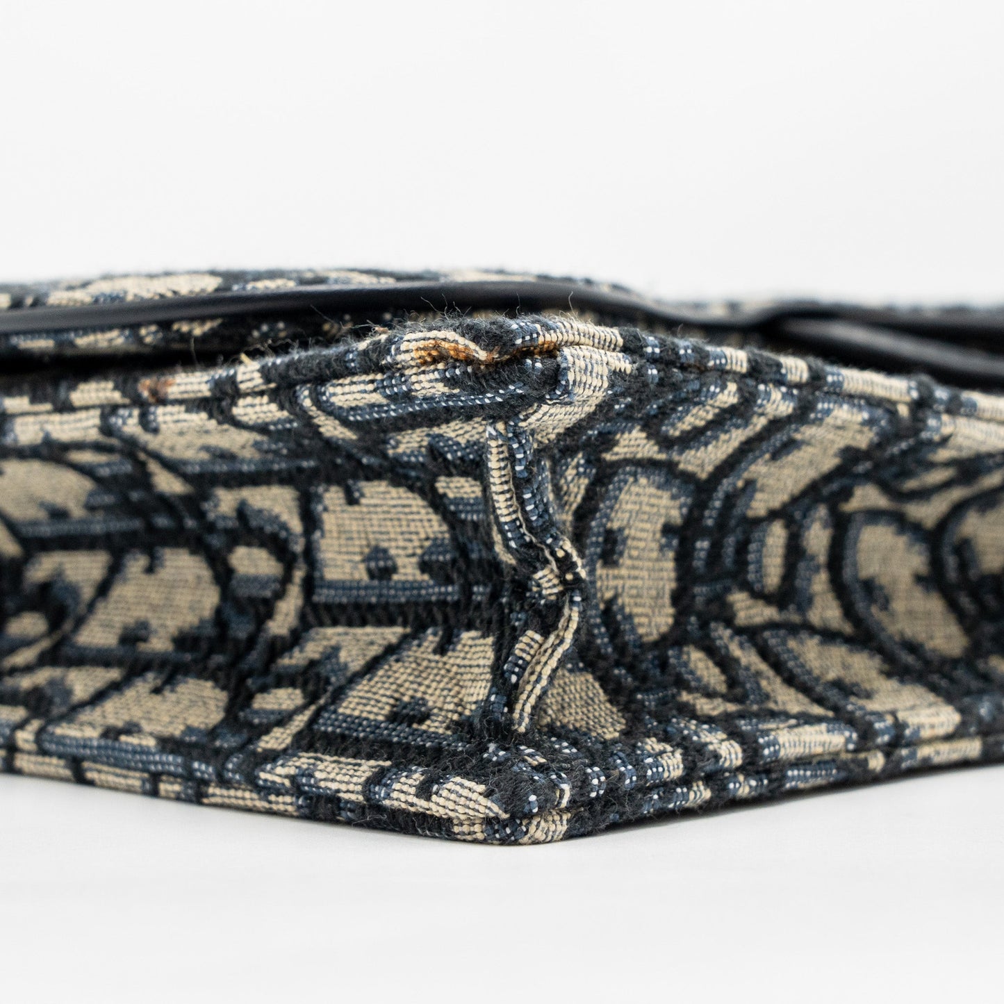DIOR Saddle Pouch Dior Oblique Canvas Blue GHW