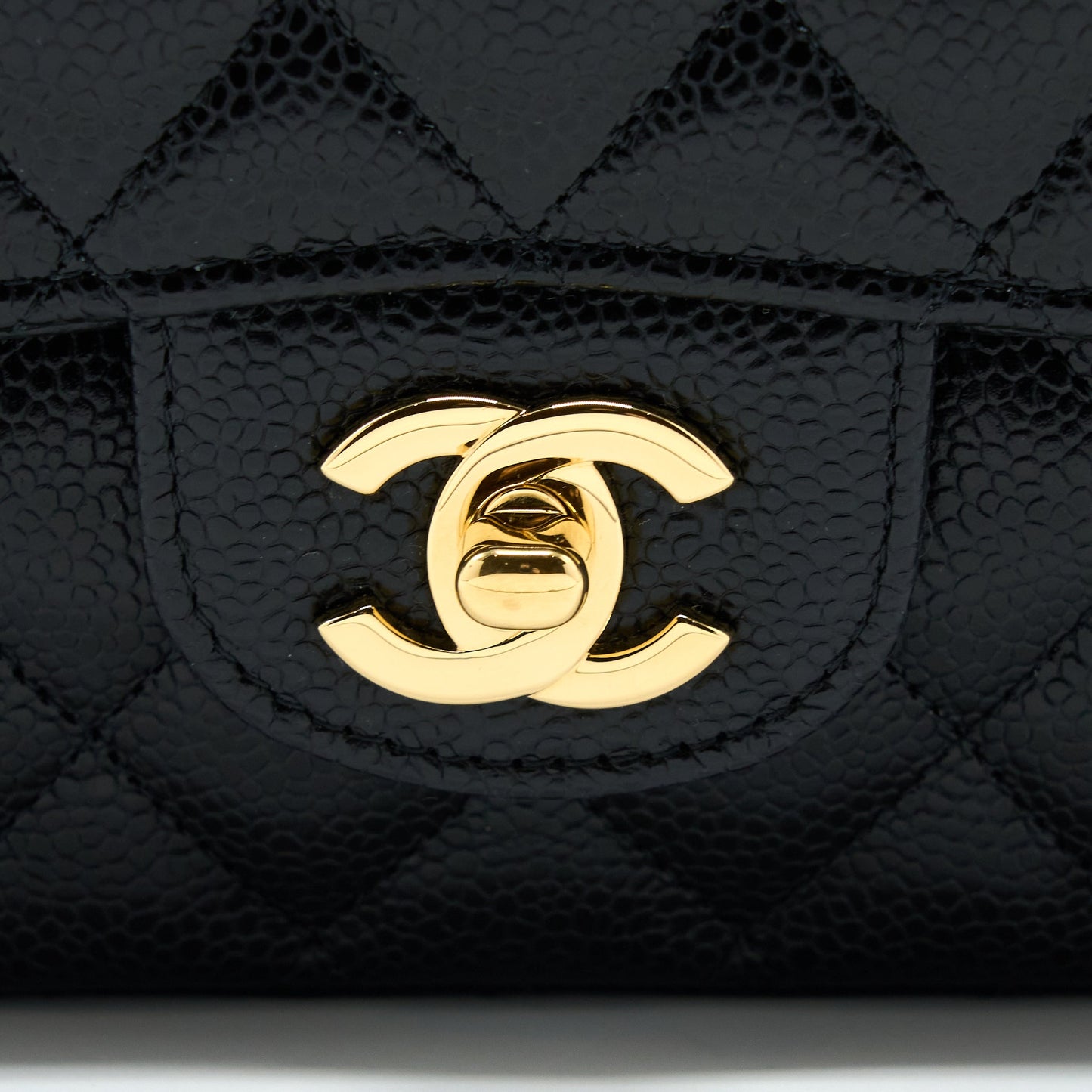 Chanel Medium Classic Double Flap Bag Caviar Black GHW (Microchip)