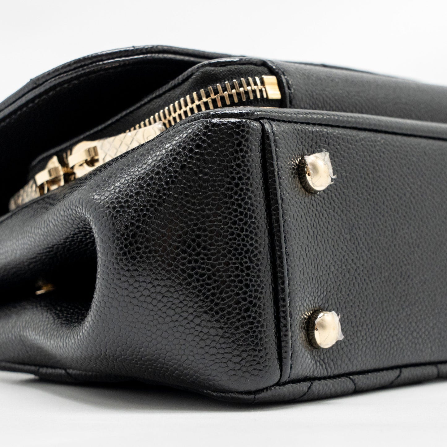 CHANEL Small Business Affinity Caviar Black LGHW (Microchip)