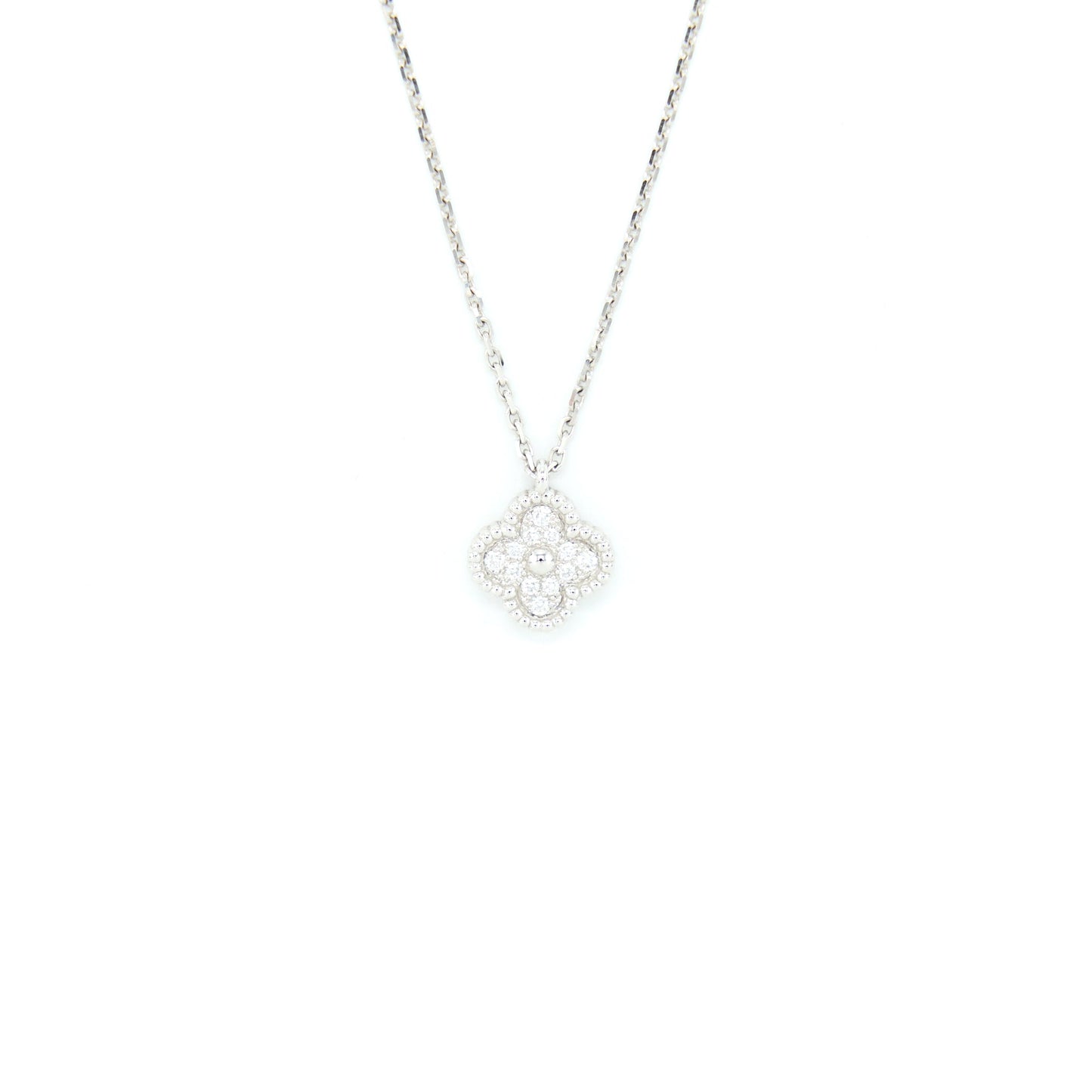Van Cleef & Arpels Sweet Alhambra Pendant White Gold with Diamonds