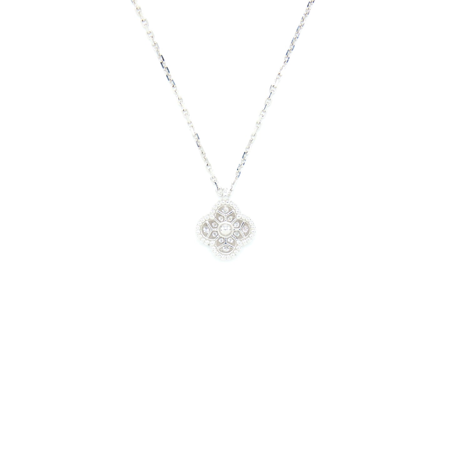 Van Cleef & Arpels Sweet Alhambra Pendant White Gold with Diamonds