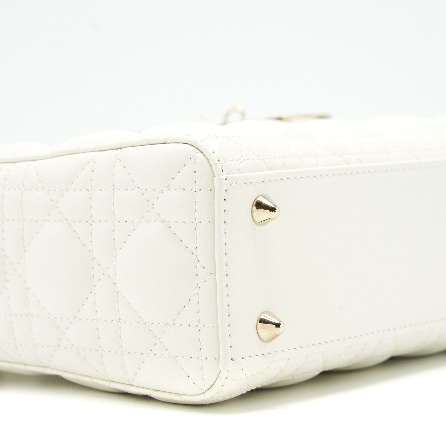 Dior Small Lady Dior my ABCDior Bag WHITE LGHW