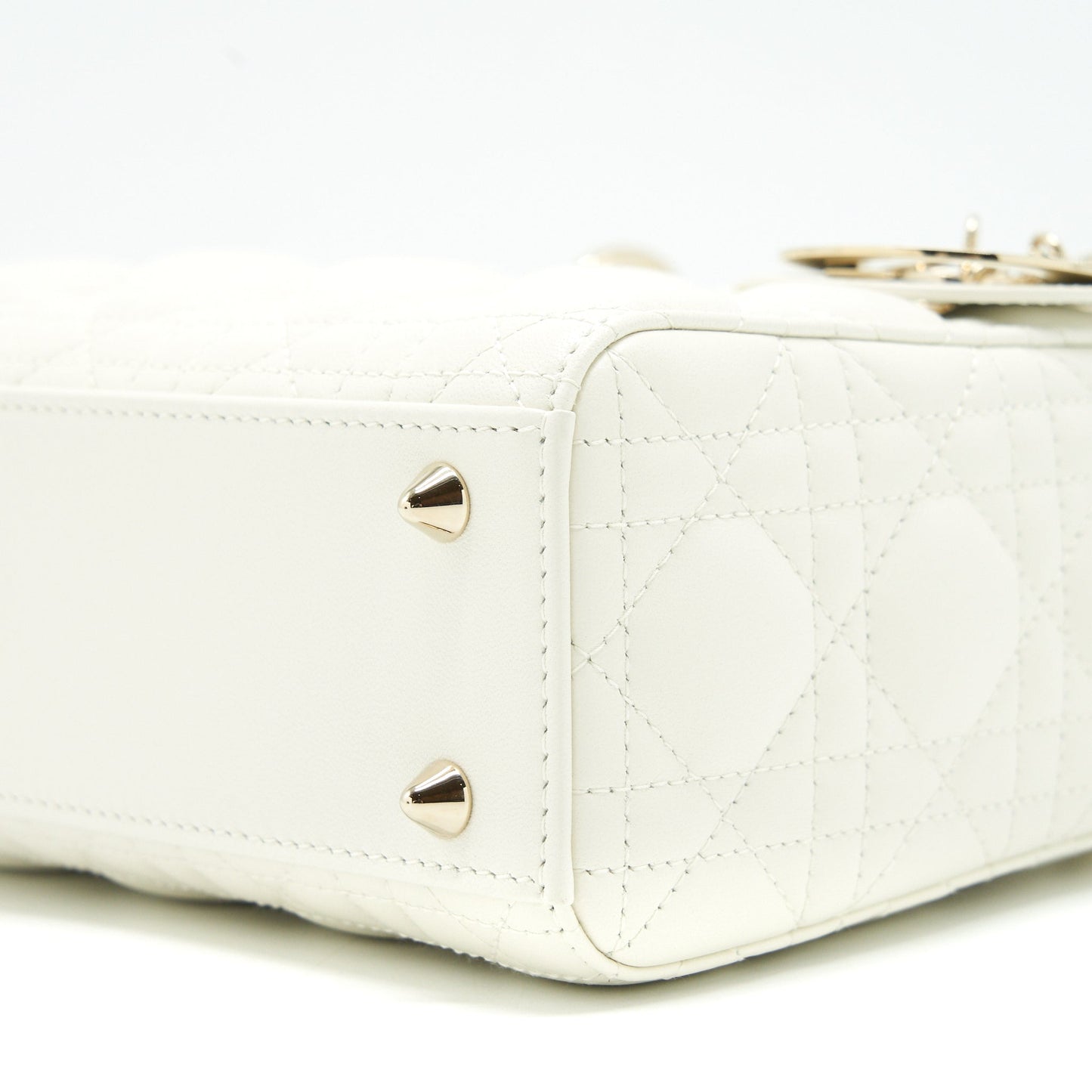 Dior Small Lady Dior my ABCDior Bag WHITE LGHW