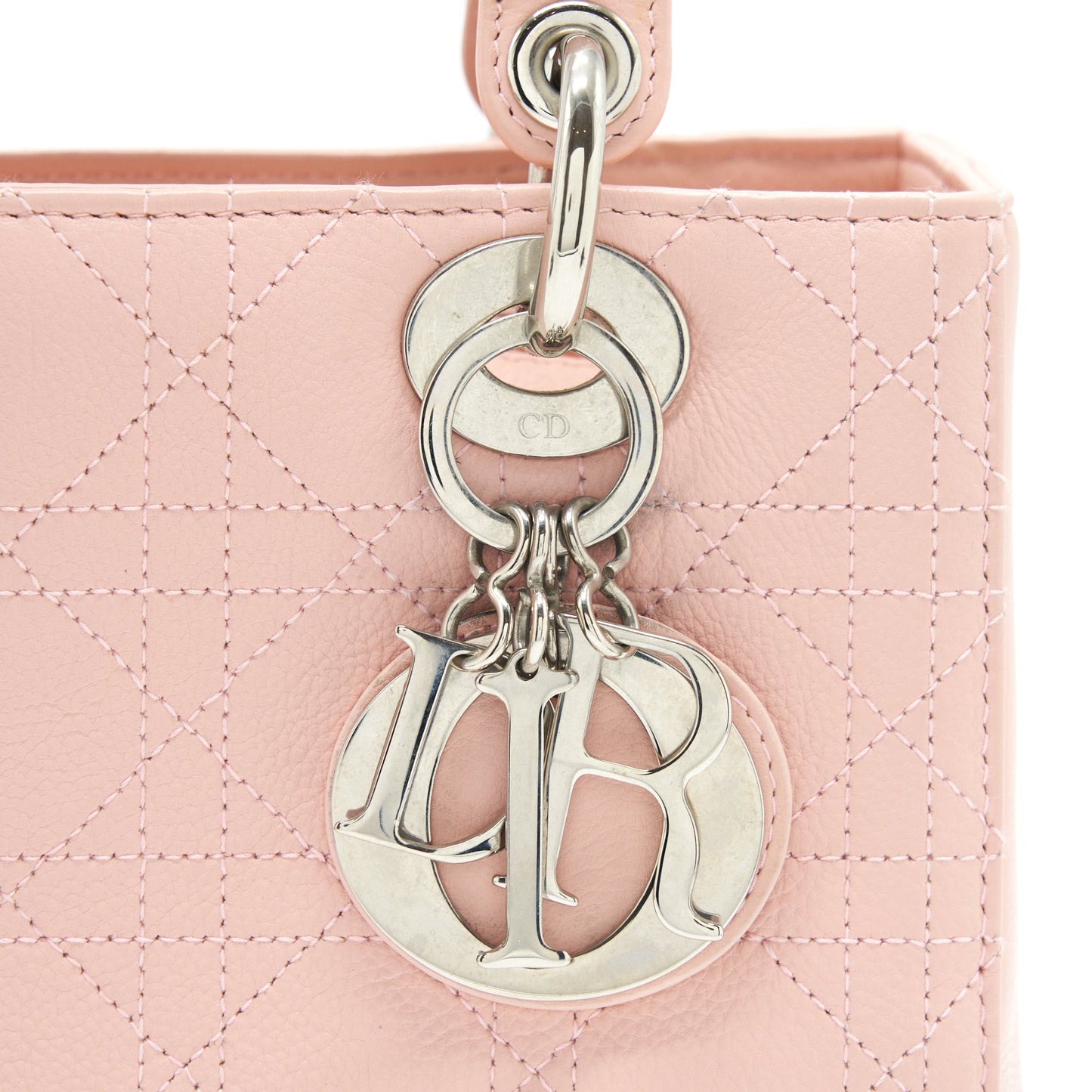 Dior Medium Lady Dior Calfskin Light Pink SHW