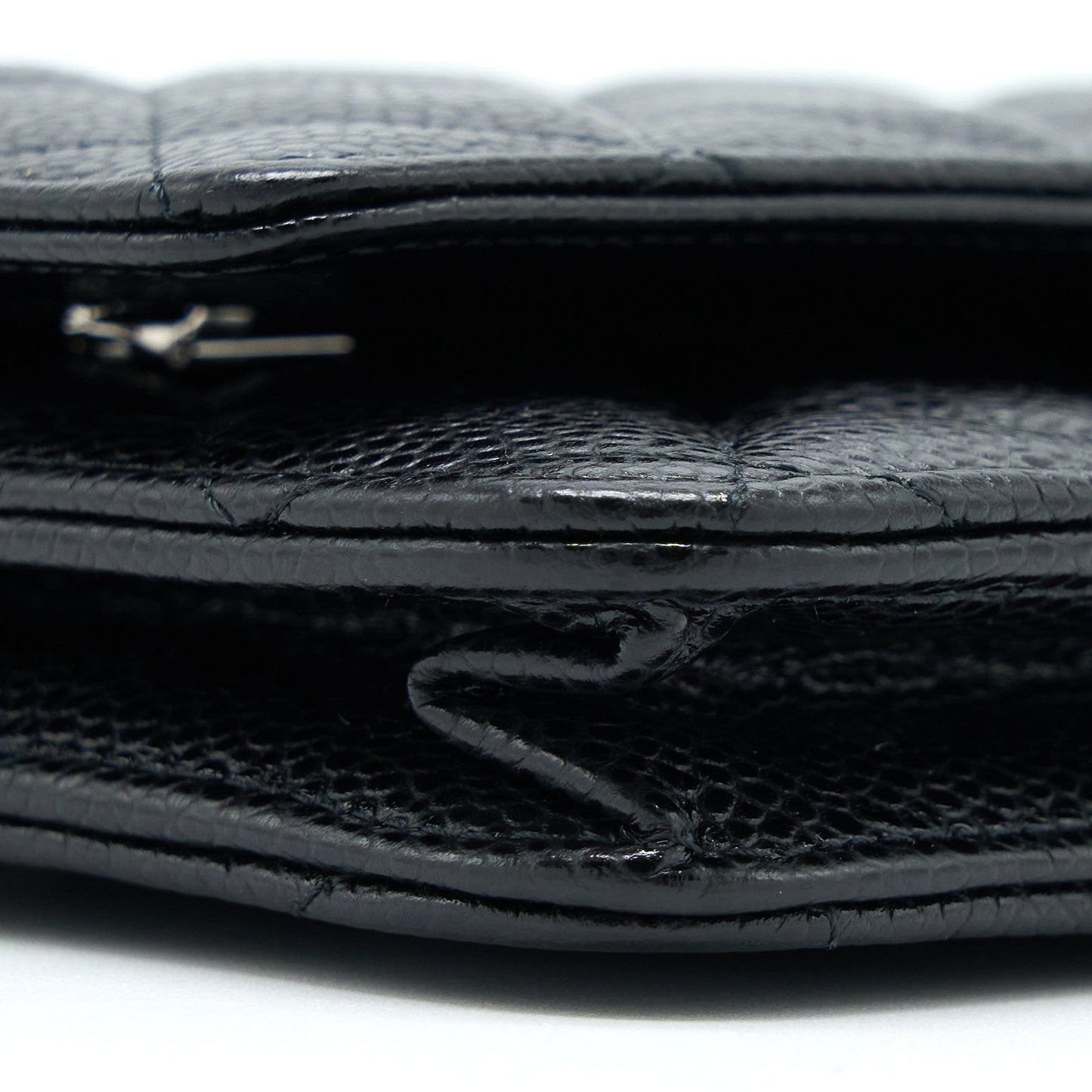 Chanel Classic Wallet on Chain Caviar Black SHW (Microchip)