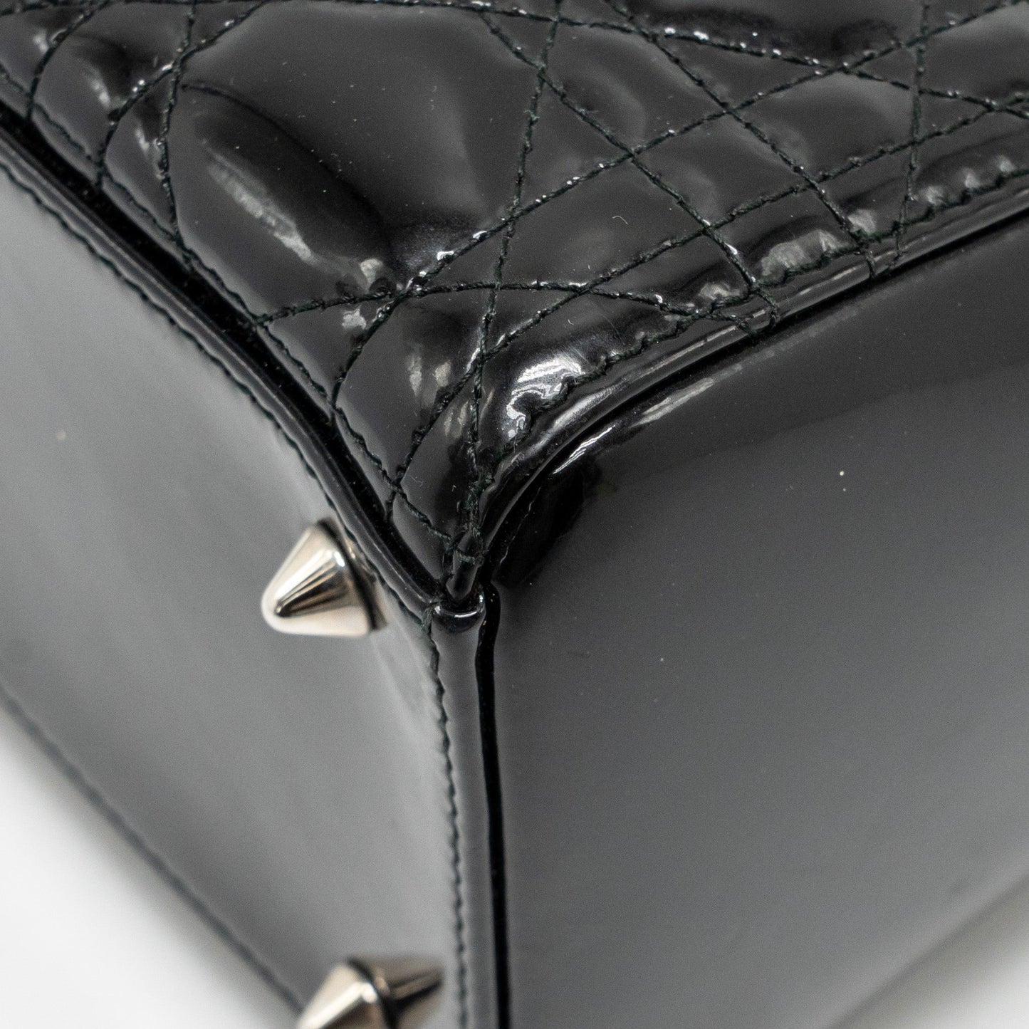 Dior Medium Lady Dior Patent Black SHW