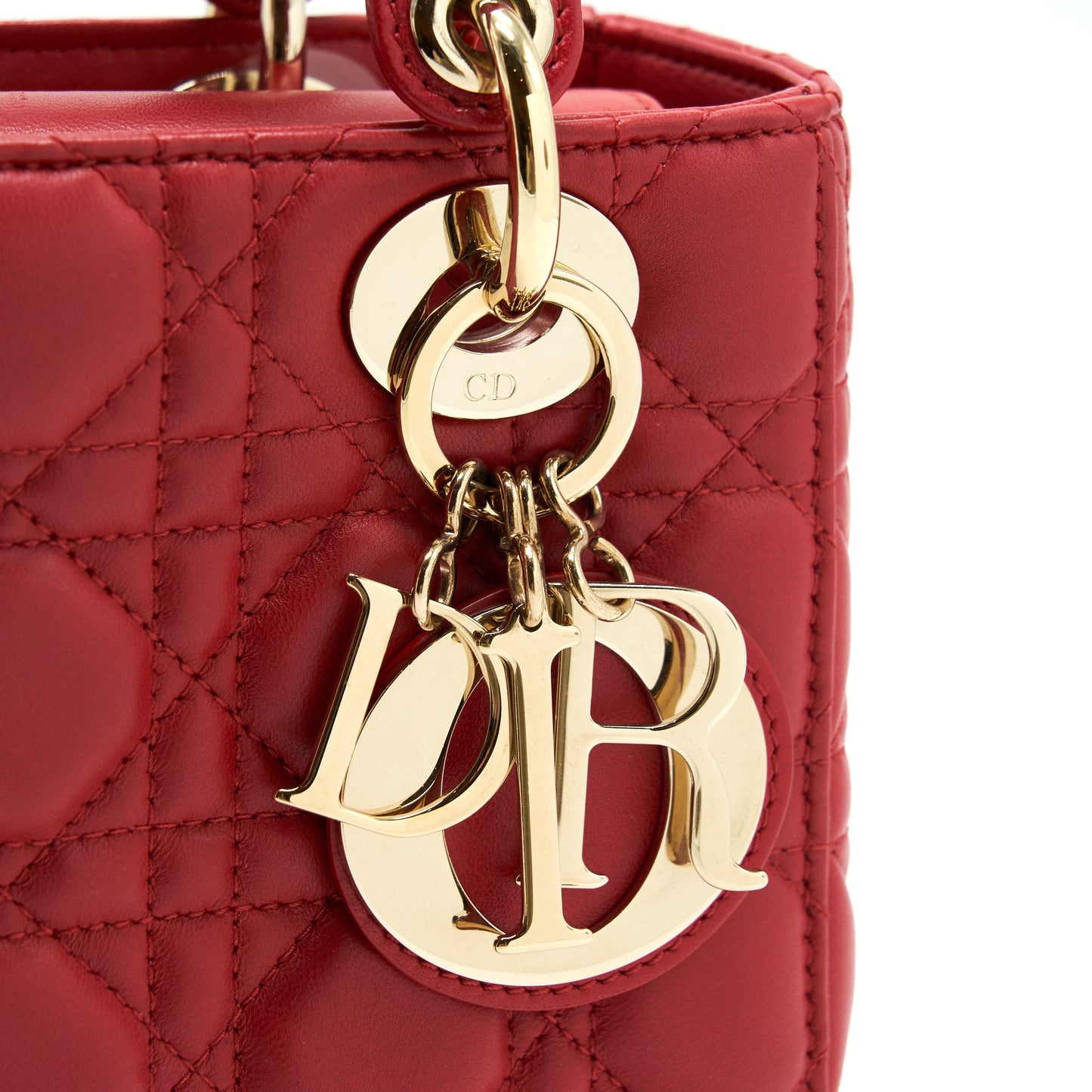 Dior Small Lady Dior Lambskin Red LGHW