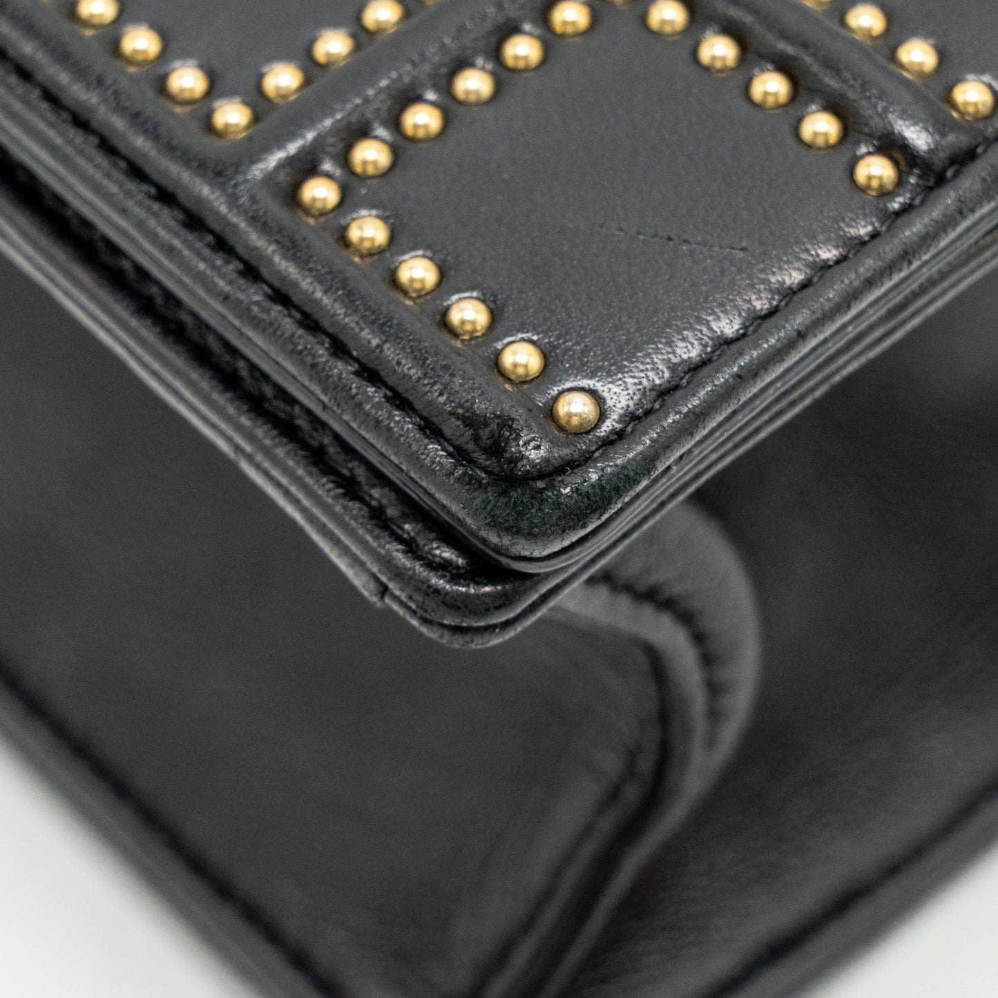 Dior Medium Studded Diorama Lambskin Black GHW