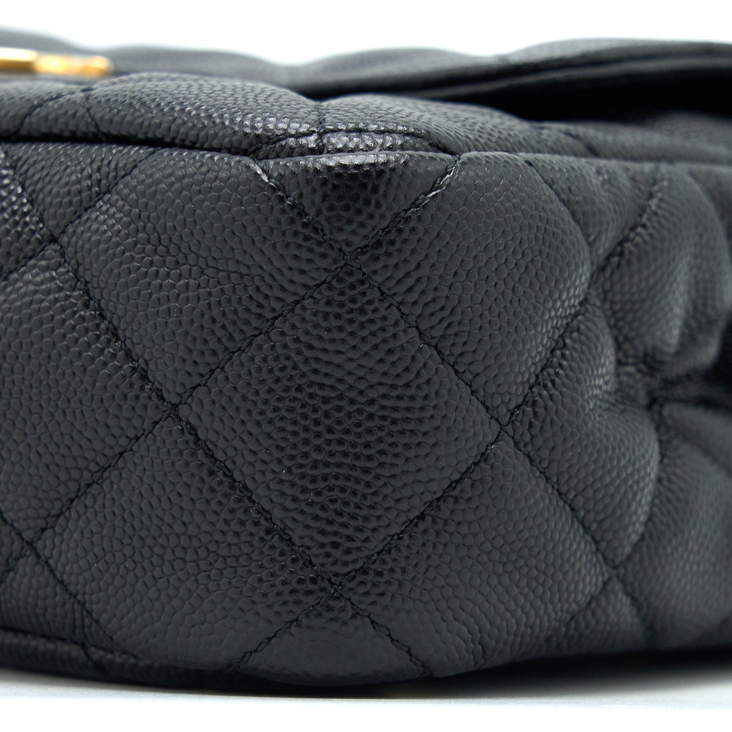 Chanel Small Hobo Bag Caviar Black GHW (Microchip)