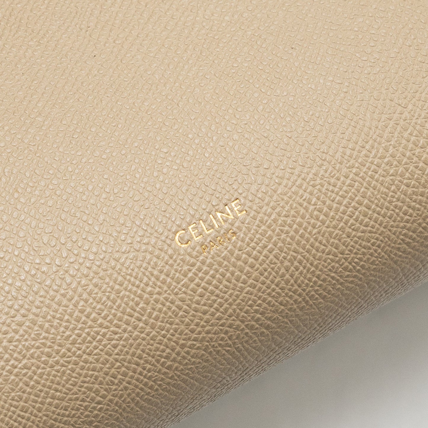 Celine Micro Belt Bag Grained Calfskin Beige GHW