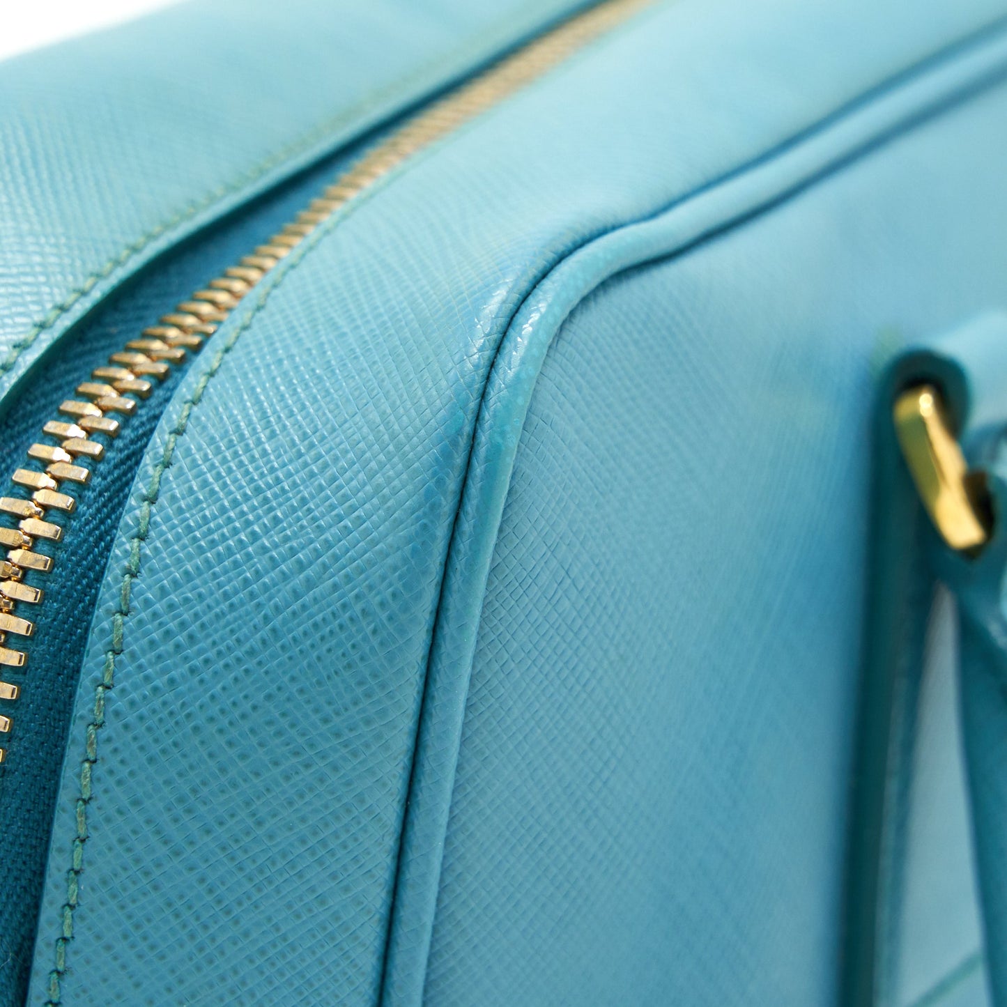 Prada Saffiano Top-handle Bag Blue