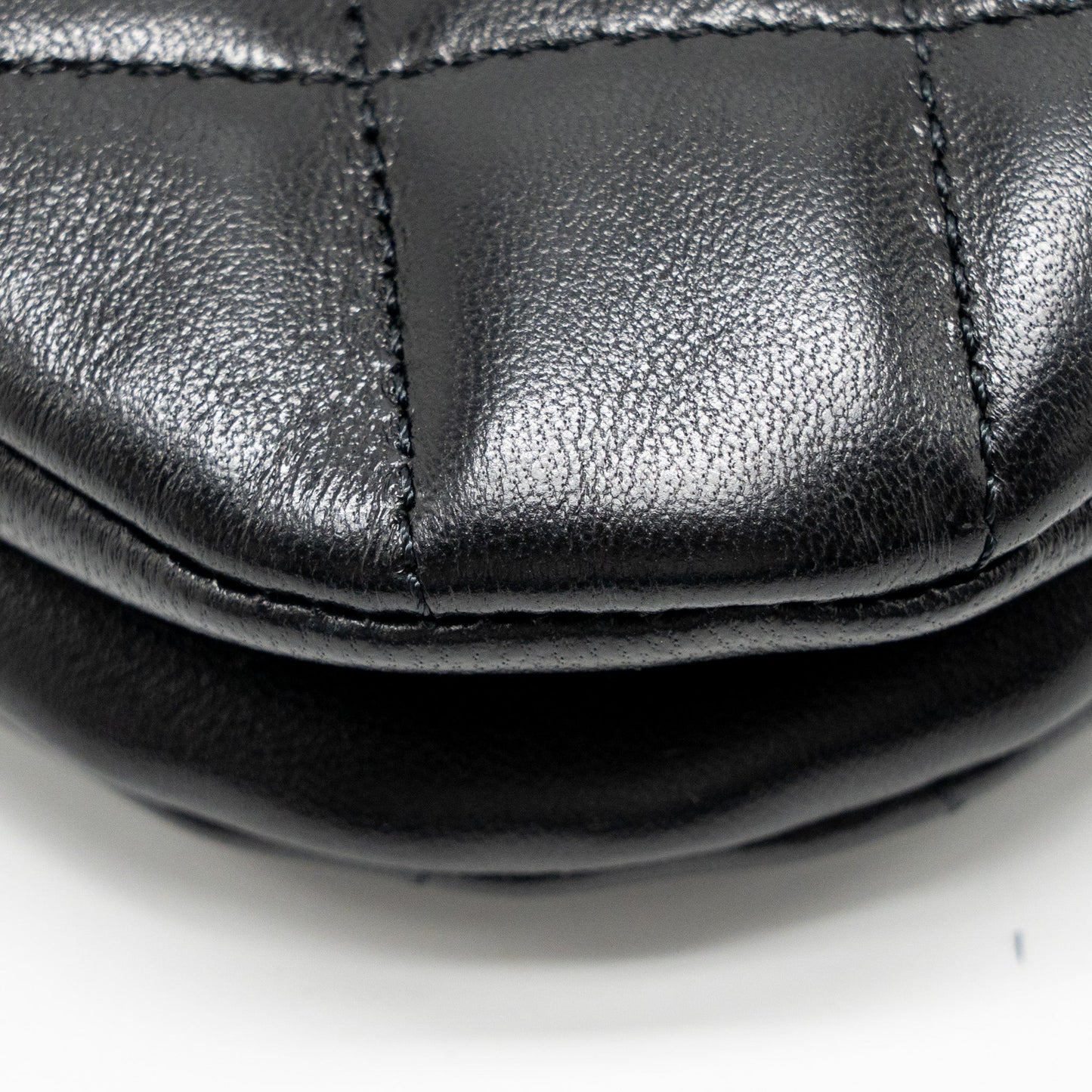 Chanel 24C Quilted Small Messenger Bag Black Lambskin GHW (Microchip)
