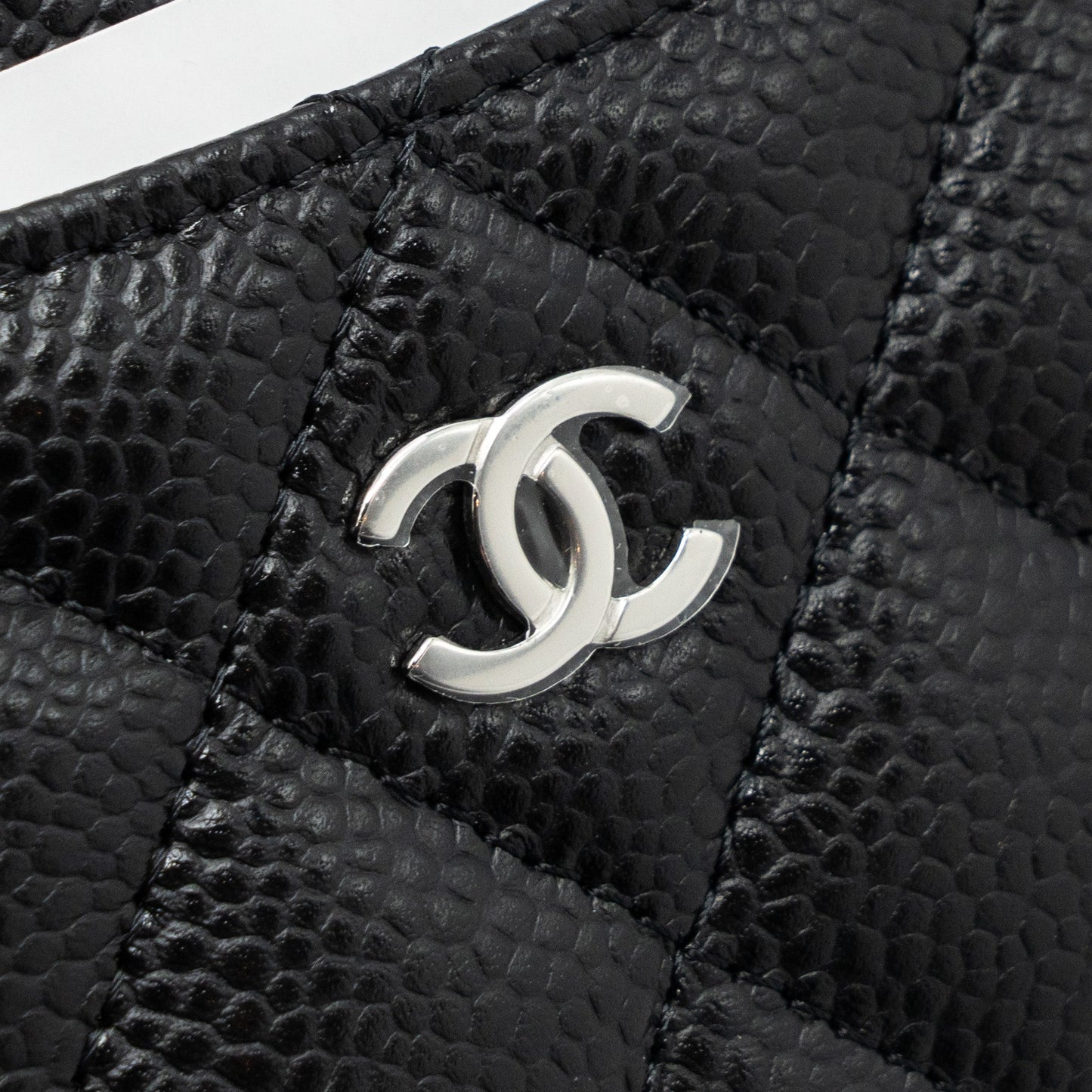 Chanel classic card holder caviar black SHW