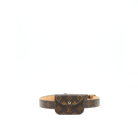 LOUIS VUITTON Size 80 Monogram Ceinture Pochette Solo Belt