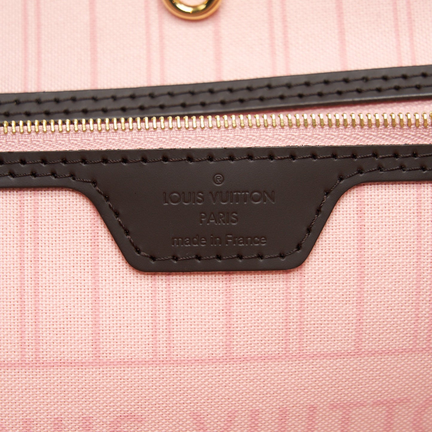 Louis Vuitton Neverfull MM Damier Ebene Rose Ballerine GHW