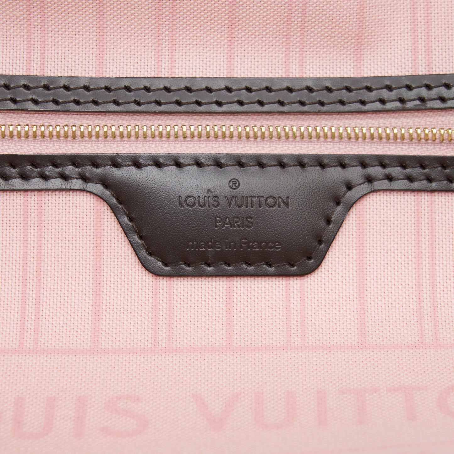 Louis Vuitton Neverfull MM Damier Ebene Canvas / Rose Ballerine