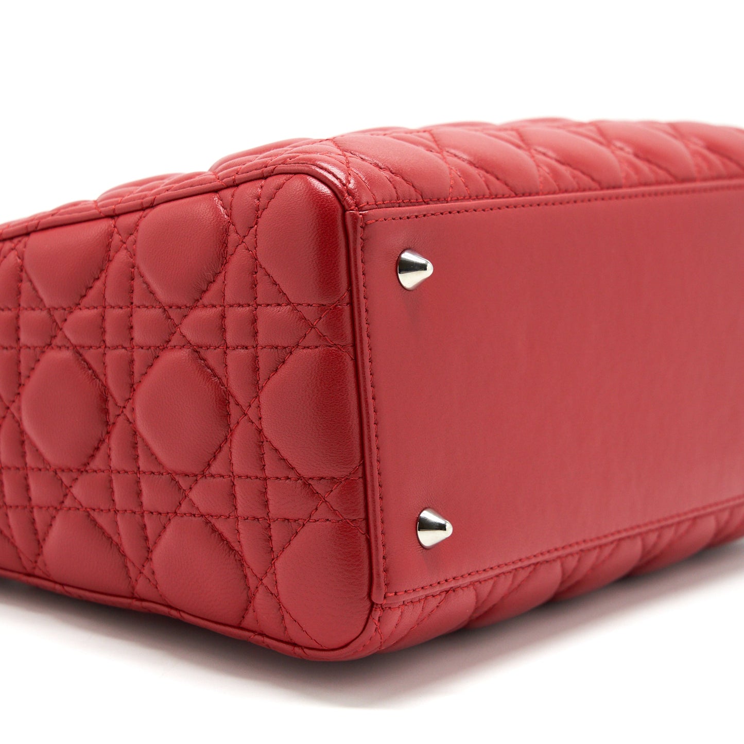 Christian Dior Medium Lady Dior Red SHW