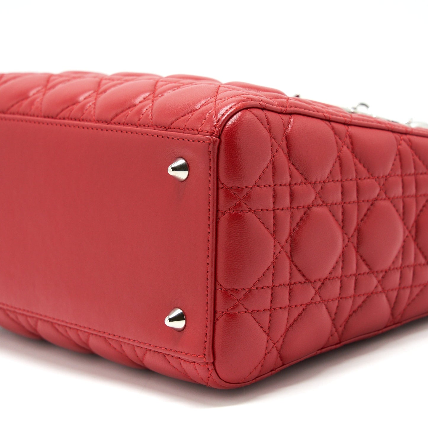 Christian Dior Medium Lady Dior Red SHW