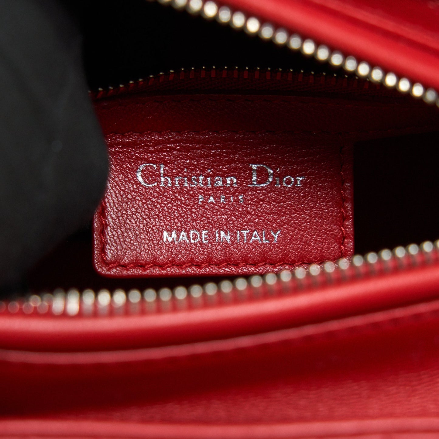 Christian Dior Medium Lady Dior Red SHW