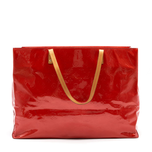 Louis Vuitton Patent leather shopping Tote Bag