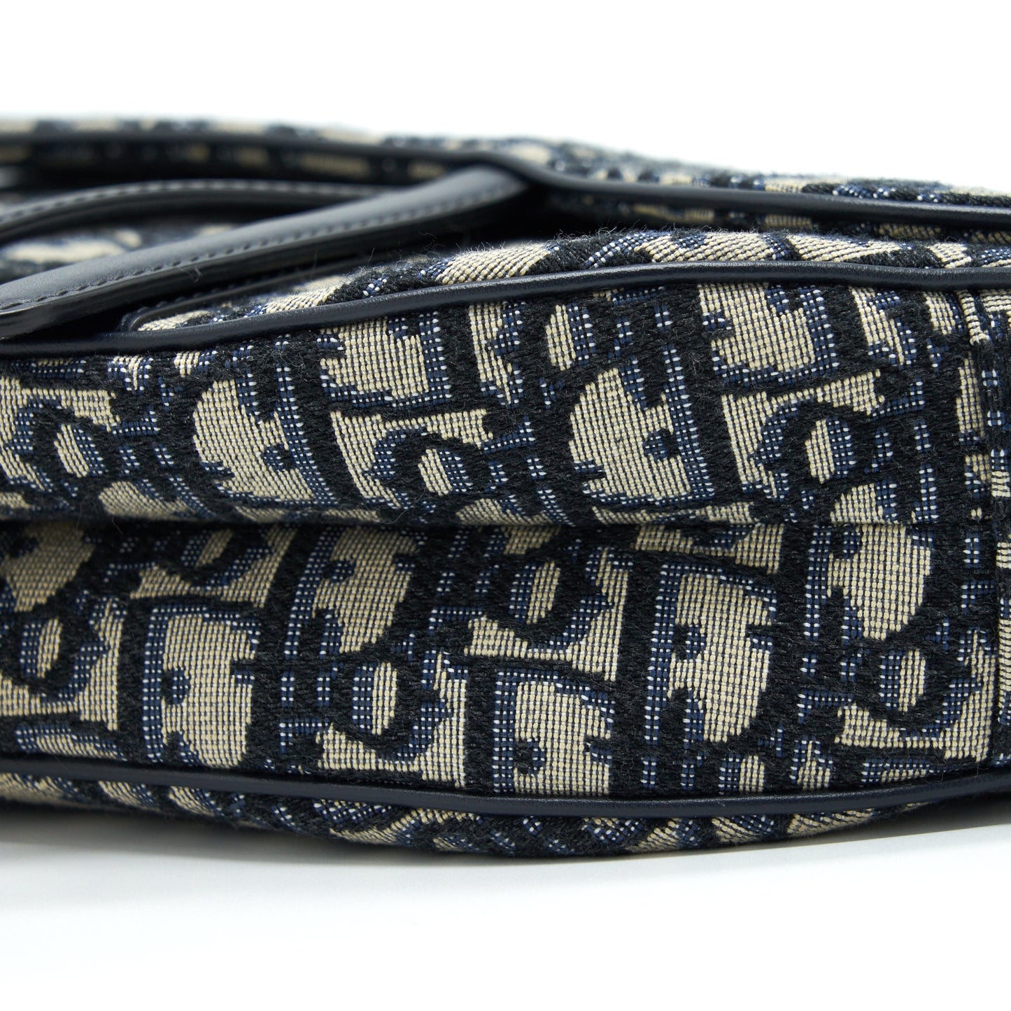 Dior Medium Saddle Bag Blue Oblique Canvas GHW