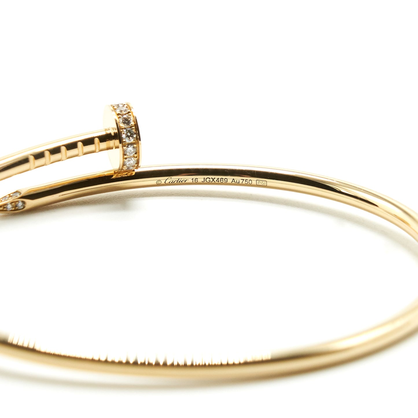 Cartier size16 Juste Un Clou Bracelet SM Yellow Gold With Diamonds