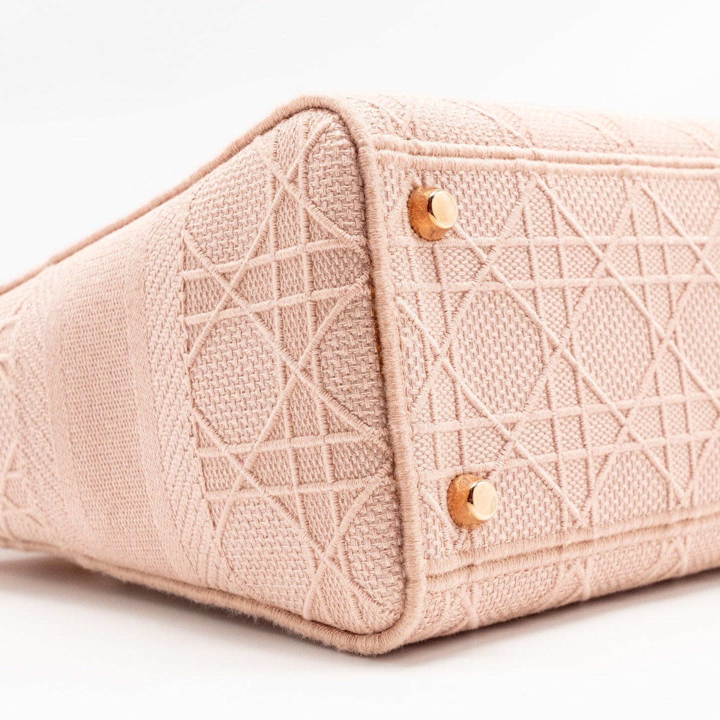 Dior Medium Lady D-Lite Bag Cannage Embroidery Rosewood RGHW