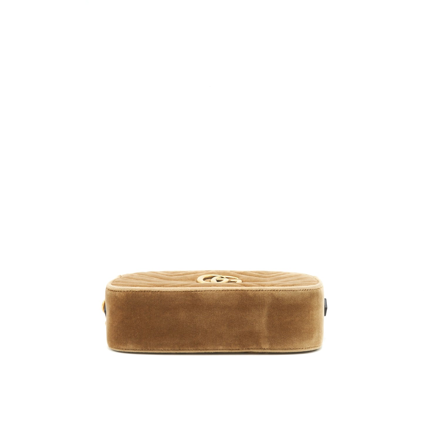 Gucci GG Marmont Camera Bag Velvet Gold Tan GHW