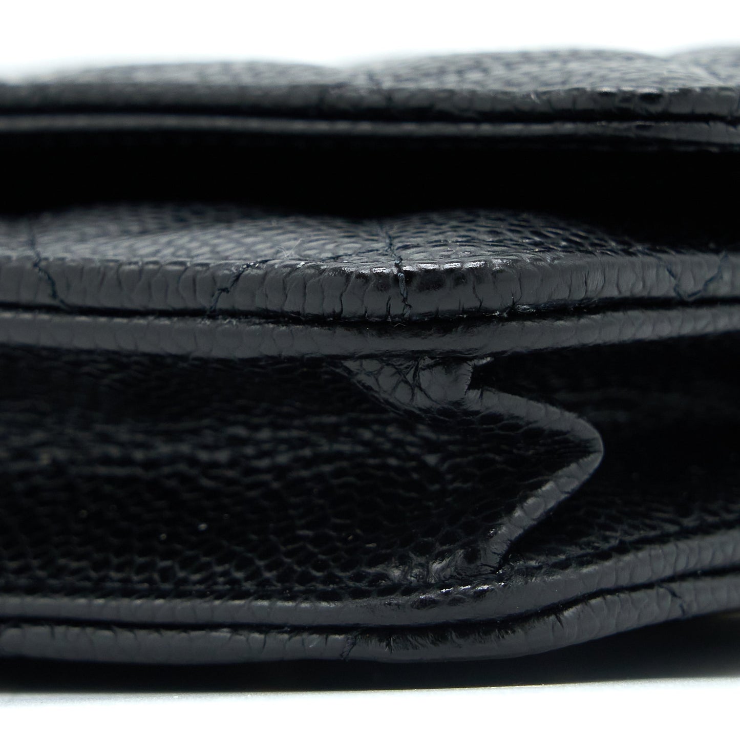 Chanel Classic Wallet On Chain Caviar Black GHW (Microchip)