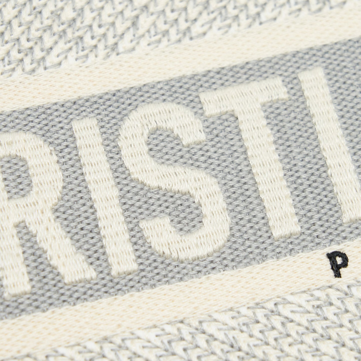 Dior Medium Book Tote Grey Oblique Embroidery