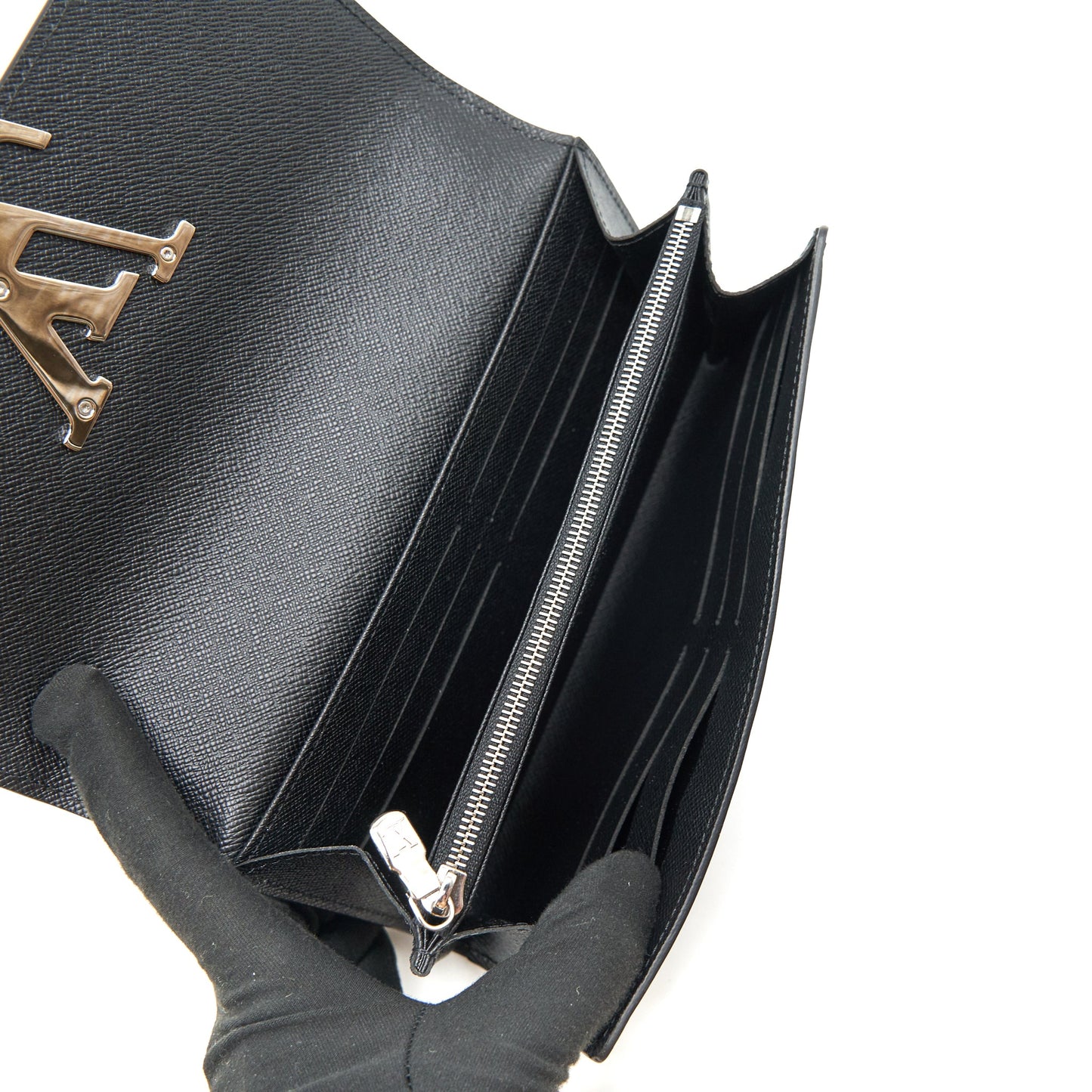 LOUIS VUITTON Epi Louise Wallet In Black