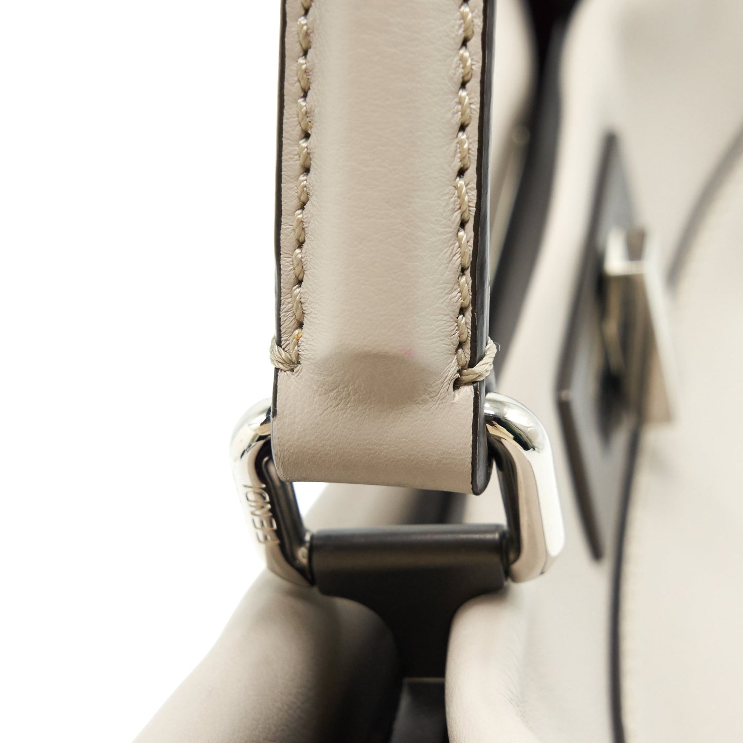 Fendi Medium Peekaboo Bag Light Grey with SHW