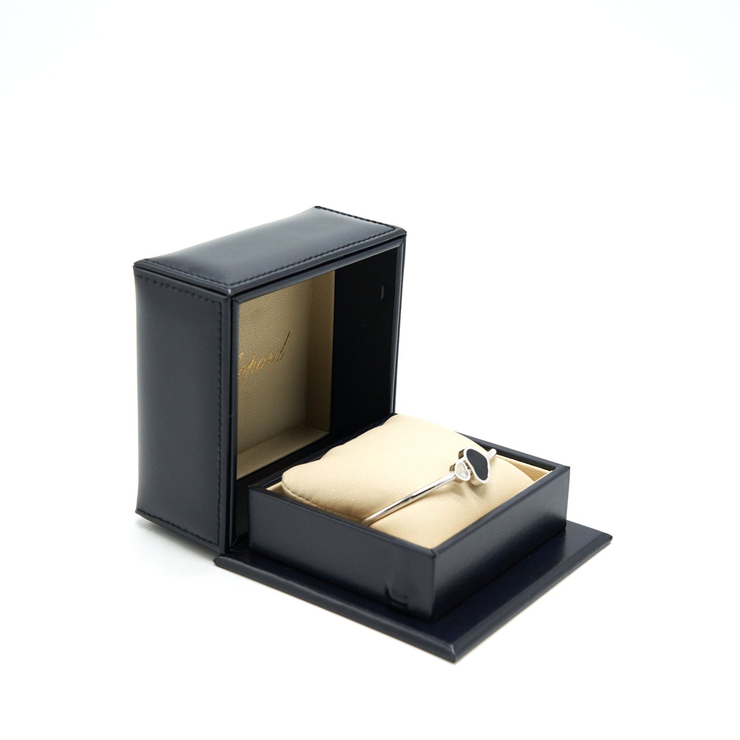 Chopard Happy Hearts Bangle Ethical White Gold With Diamond And Onyx