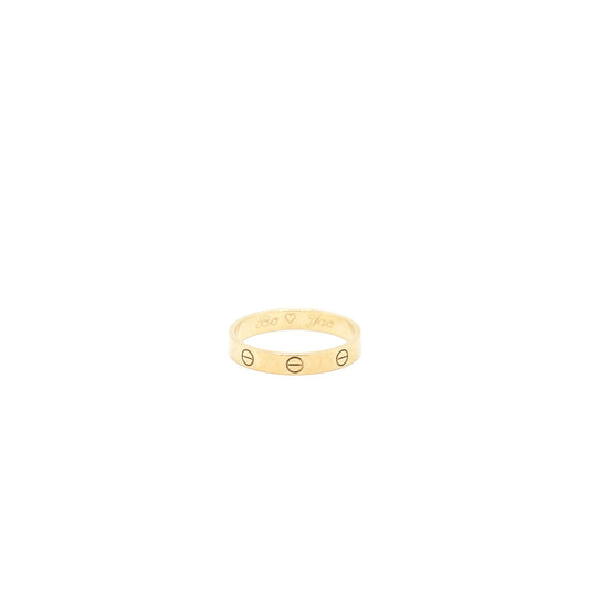 Cartier Size 62 Love Wedding Band Yellow Gold