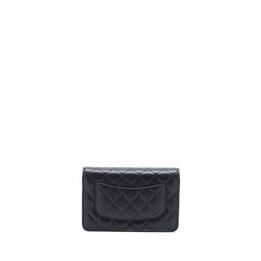 Chanel Classic Wallet On Chain Caviar Black GHW (Microchip)