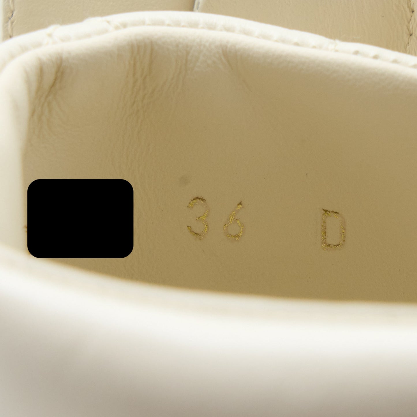 Dior Size 36 D-leader Ankle Boot Quilted Cannage Calfskin White SHW