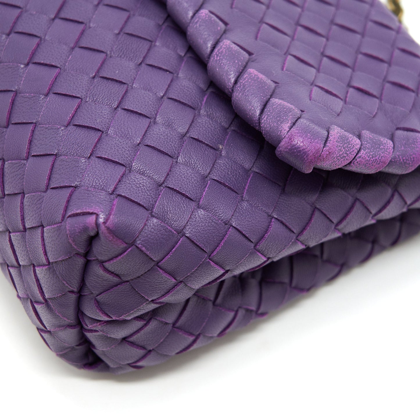 BOTTEGA VENETA OLYMPIA BAG IN PURPLE