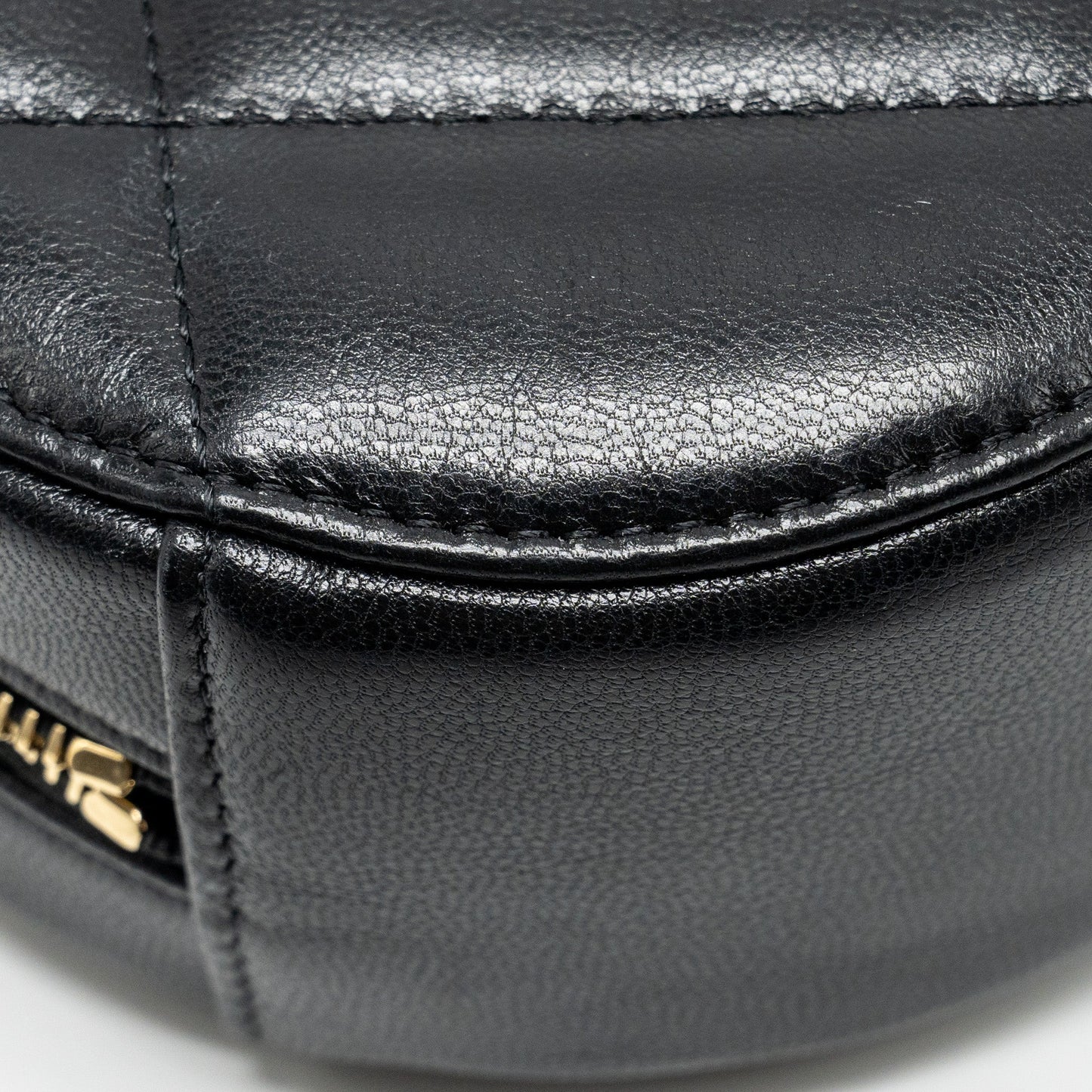 Chanel 19 round clutch with chain lambskin black with multicolor hardware