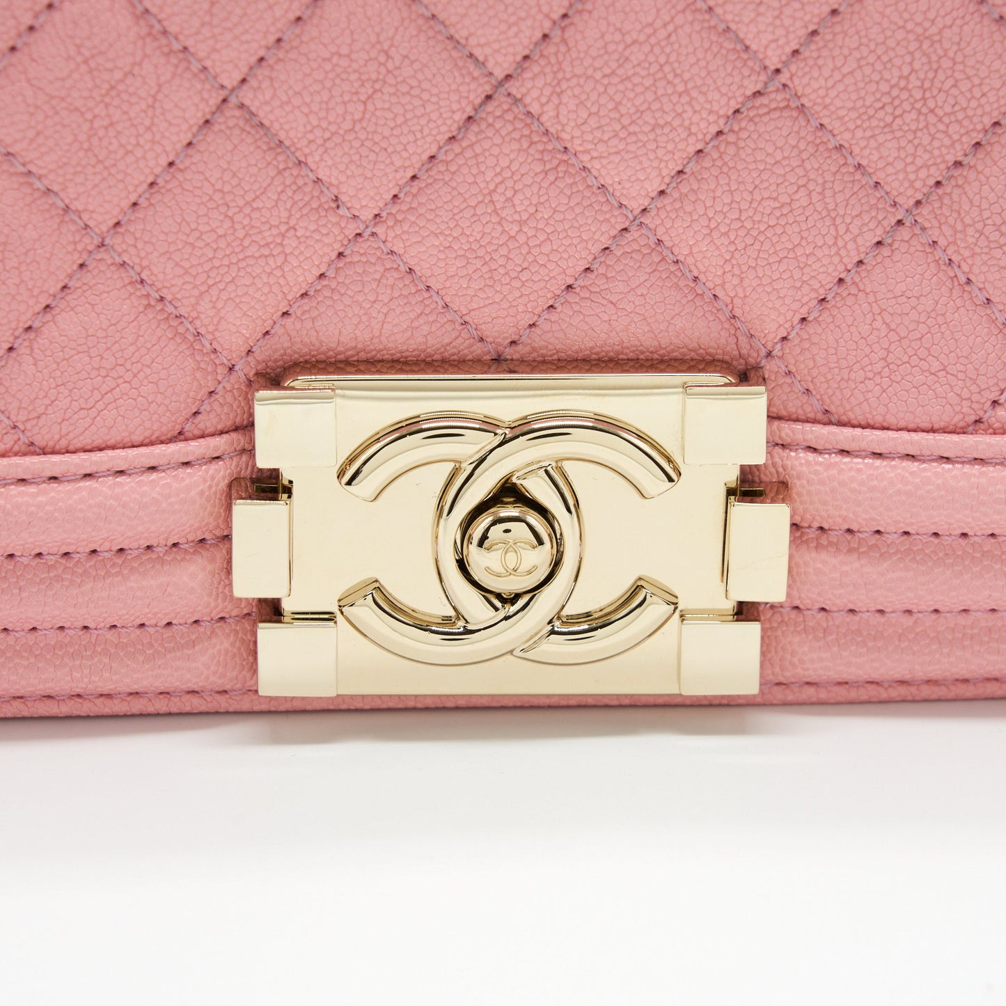 Chanel Small Boy Caviar Light Pink LGHW