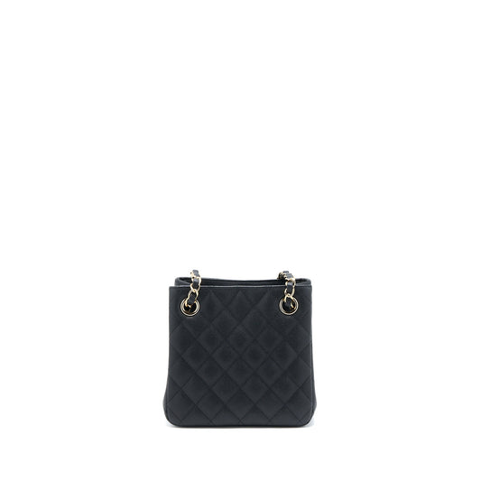 Chanel 22S Mini Bucket Bag Caviar Black LGHW (Microchip)