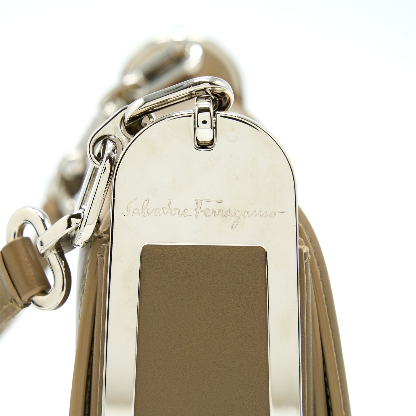 Salvatore Ferragamo Vintage Crossbody Bag Grey SHW