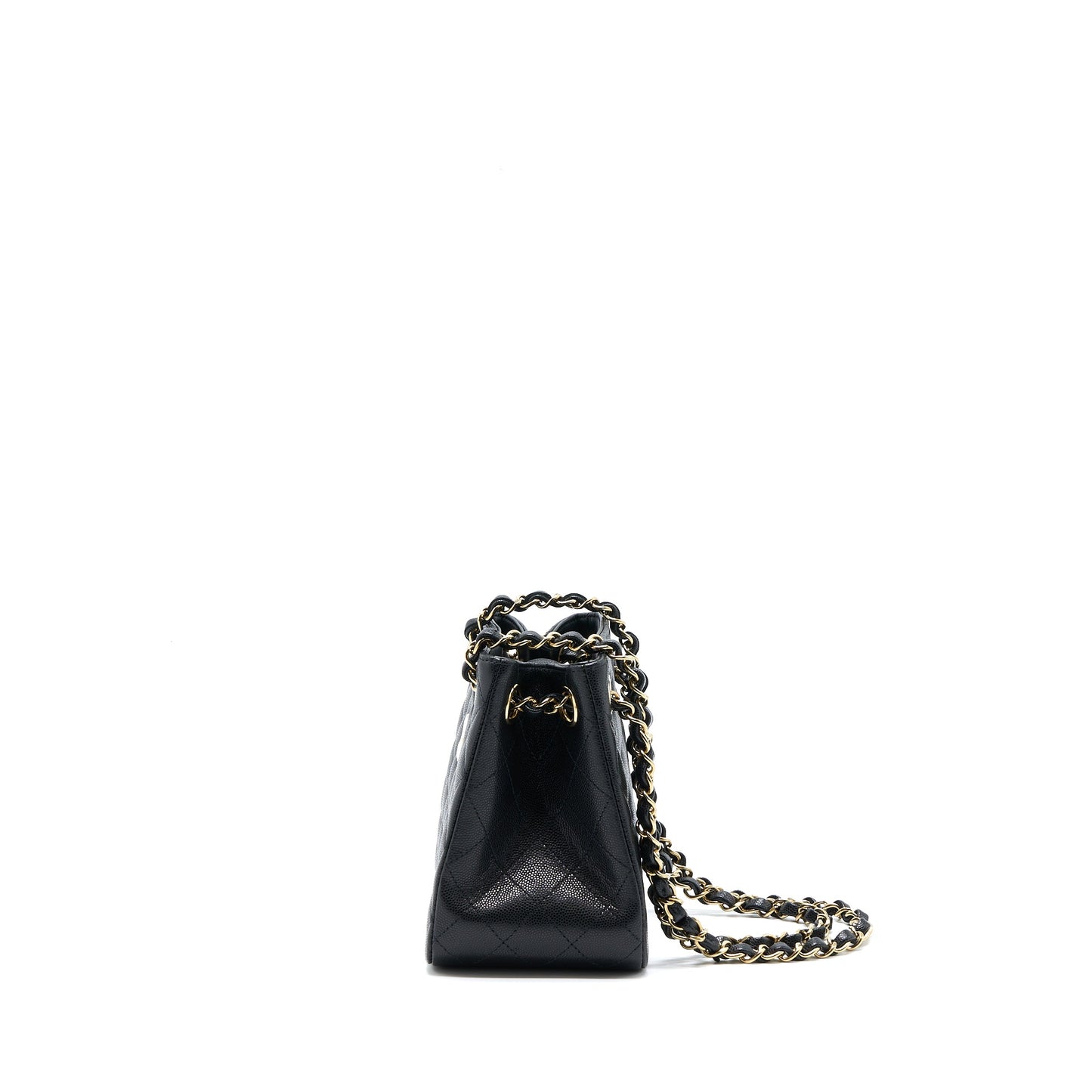 Chanel Mini Bucket Tote Bag Caviar Black LGHW (Microchip)
