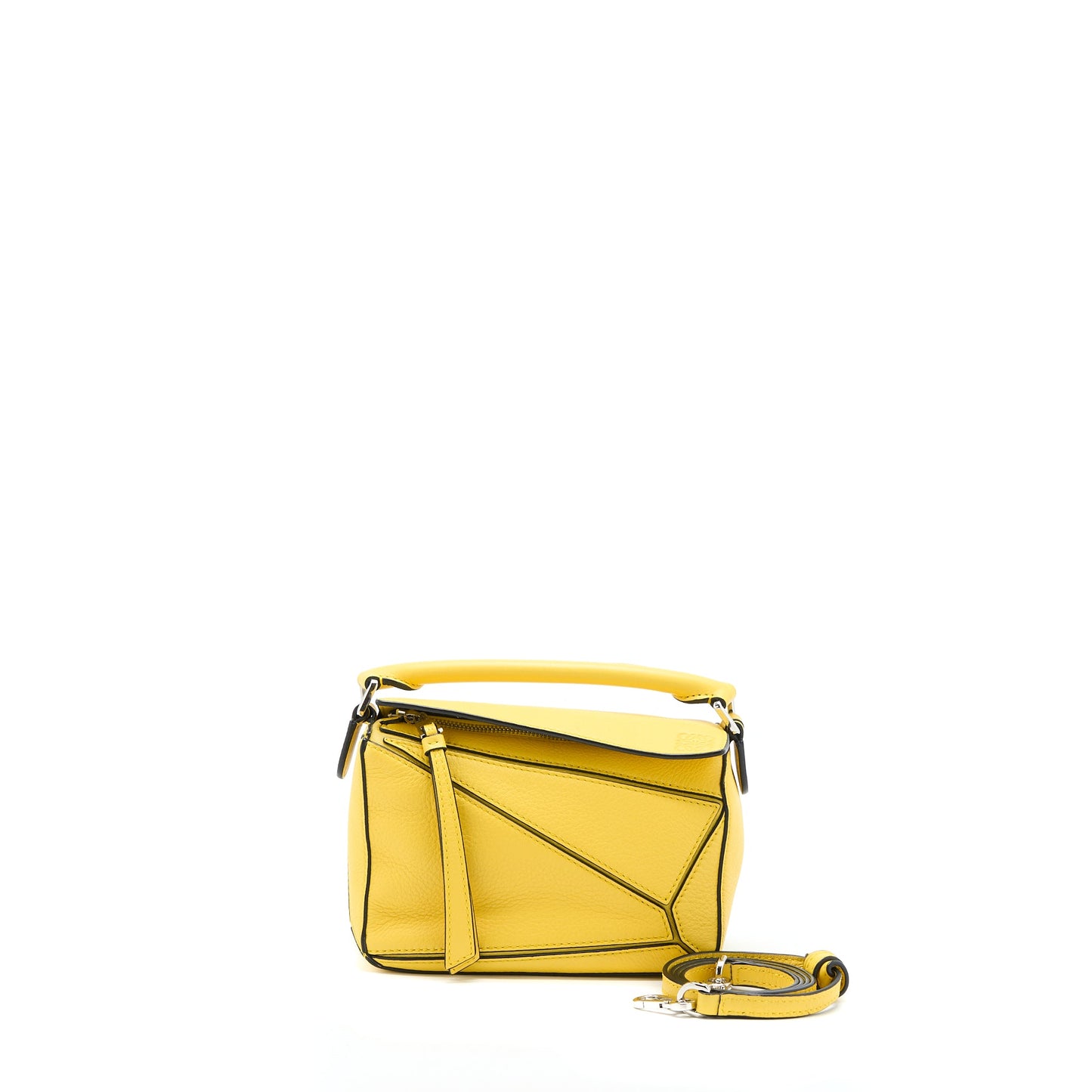 Loewe Mini Puzzle Bag Calfskin Yellow SHW