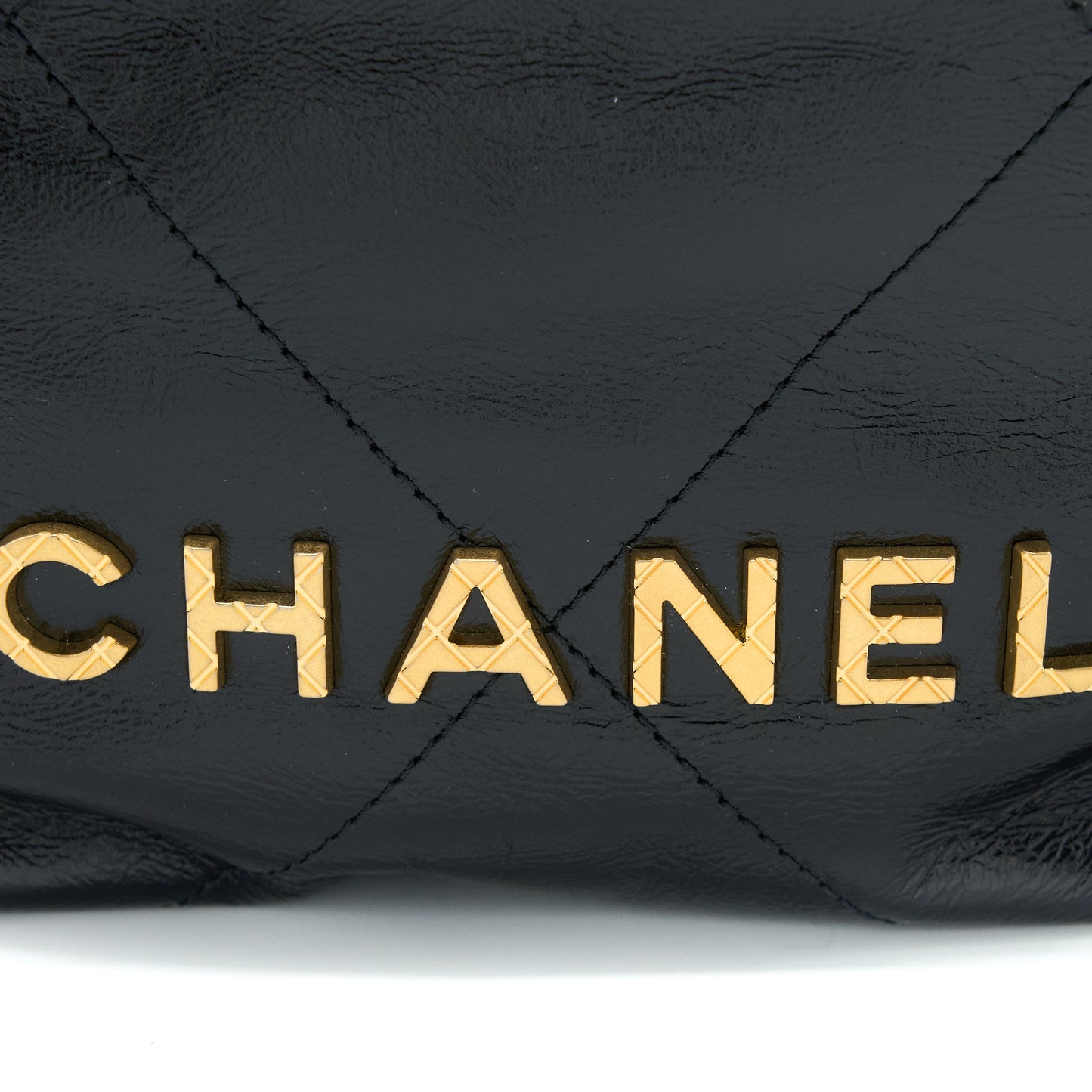 Chanel 23S Mini 22 Bag with Pearl Shiny Calfskin Black GHW (Microchip)
