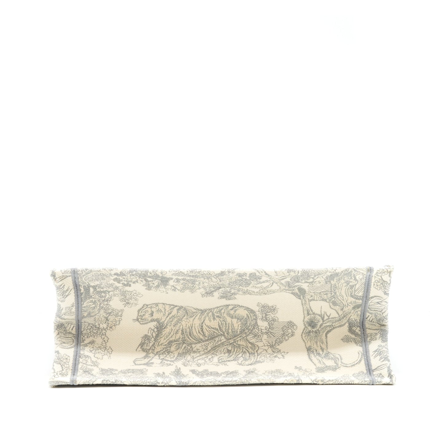 Dior Small Dior Book Tote Gray Toile de Jouy Embroidery an extra Dior twilly