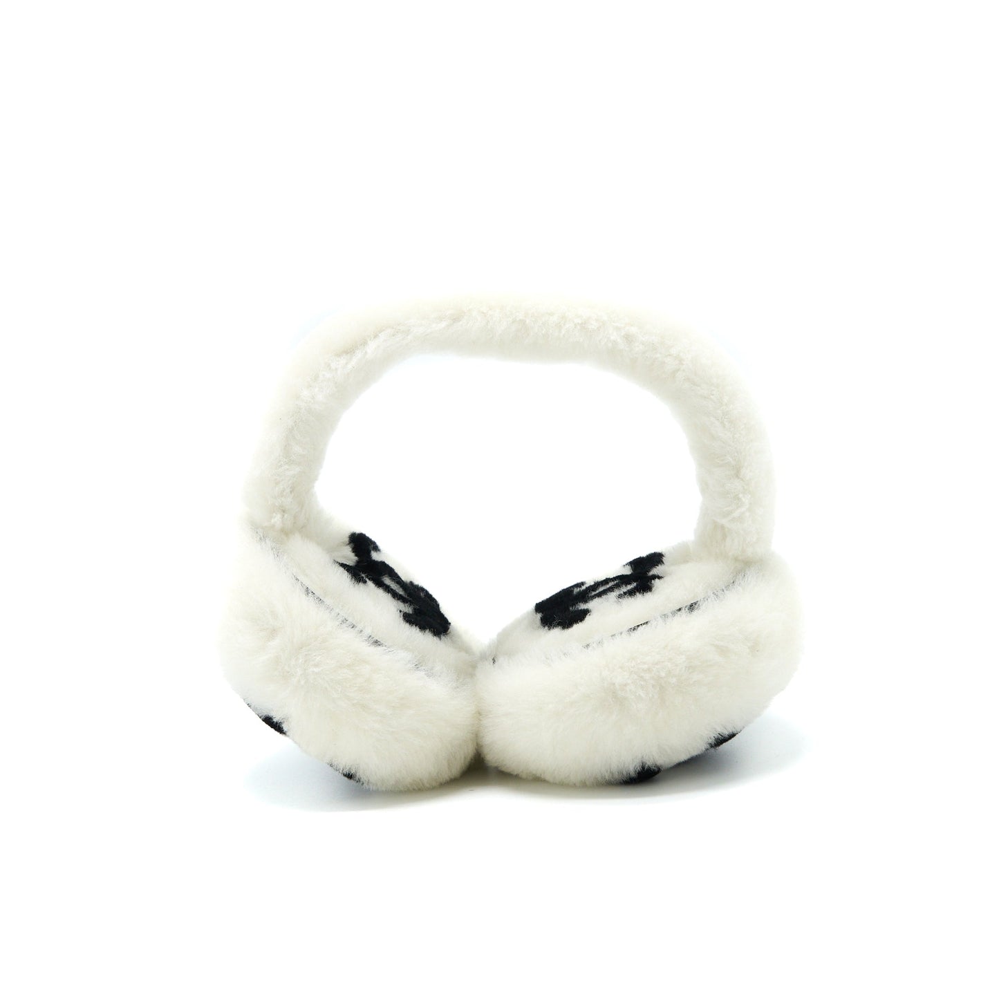 Chanel 22P Shearling CC Logo Earmuffs White/Black
