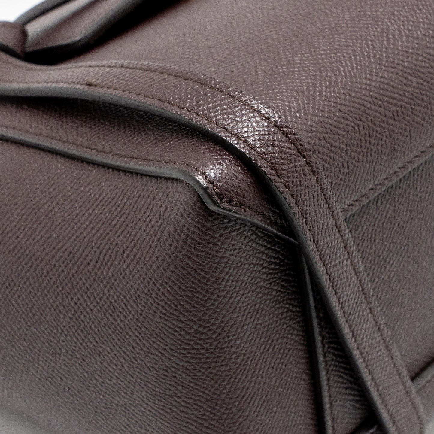 Celine Micro Belt Bag Grained Calfskin Burgundy GHW