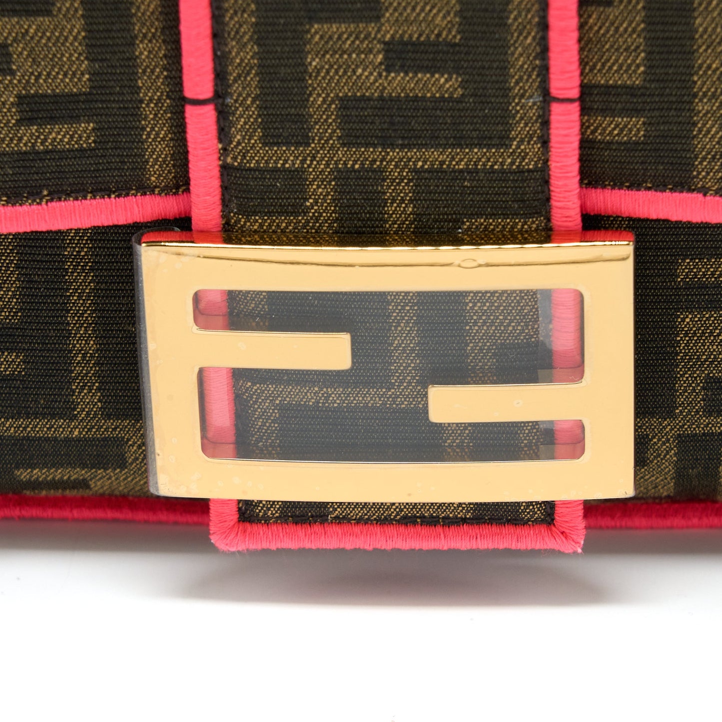 Fendi Buguette Shoulder Bag FF Jacquard Fabric/Multicolour GHW