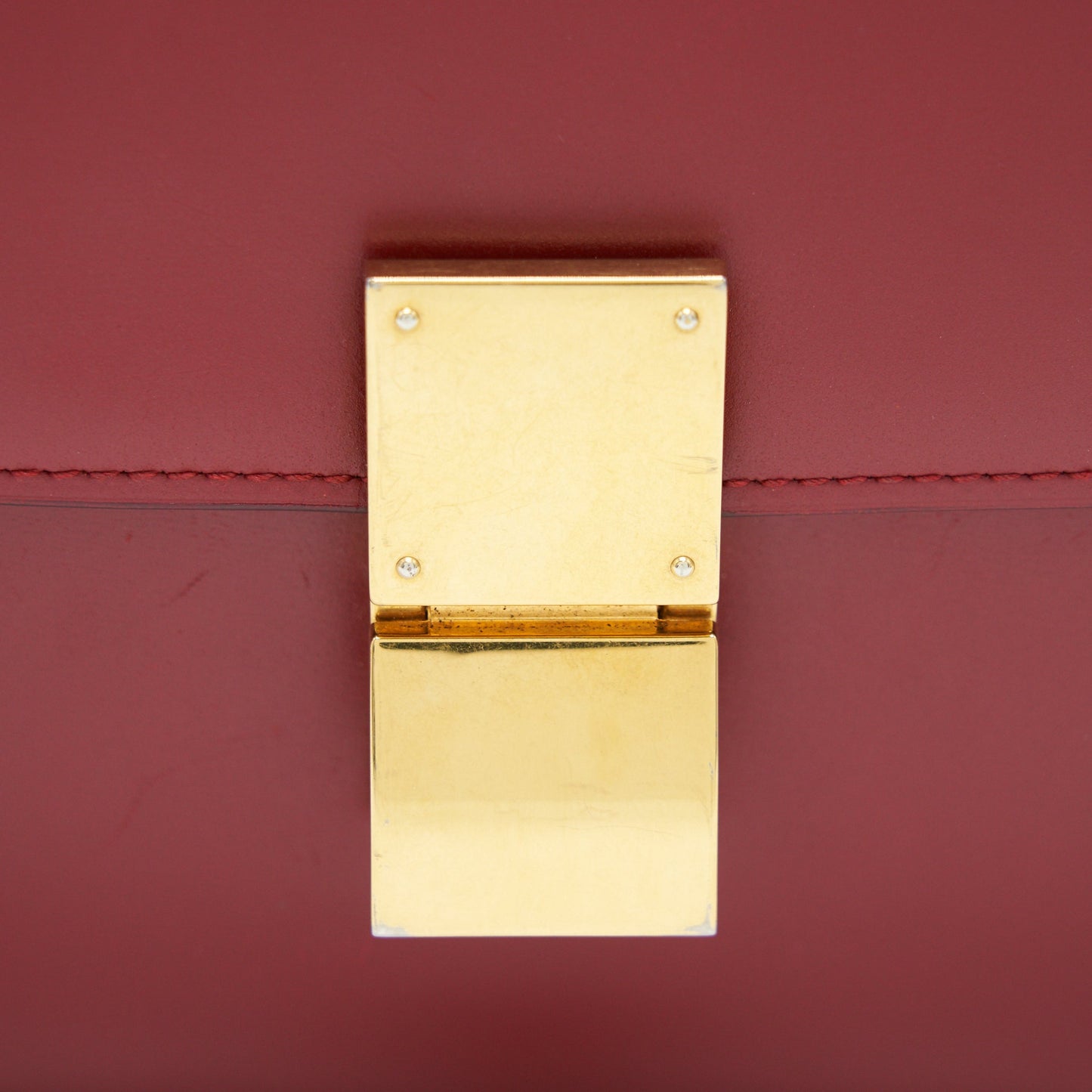 Celine Medium Classic Bag Red with GHW